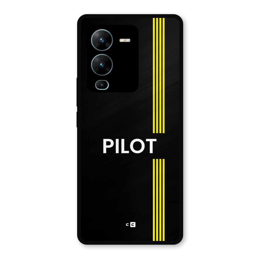 Pilot Stripes Metal Back Case for Vivo V25 Pro