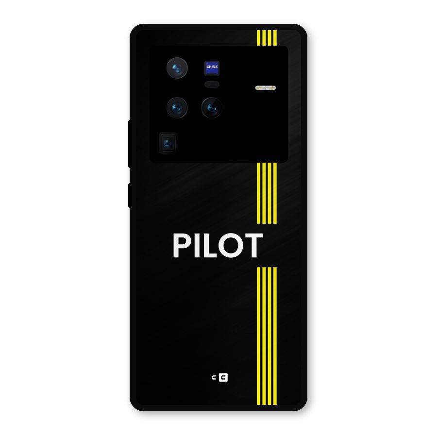 Pilot Stripes Metal Back Case for Vivo X80 Pro