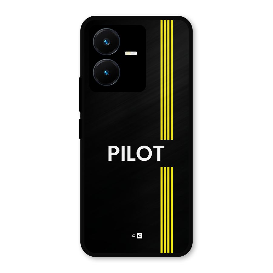 Pilot Stripes Metal Back Case for Vivo Y22