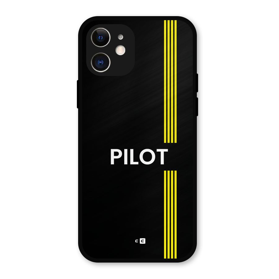 Pilot Stripes Metal Back Case for iPhone 12