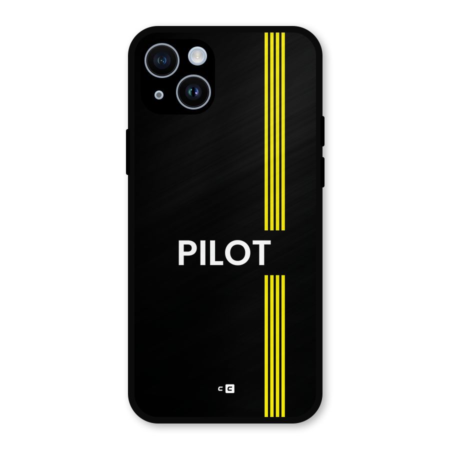 Pilot Stripes Metal Back Case for iPhone 14