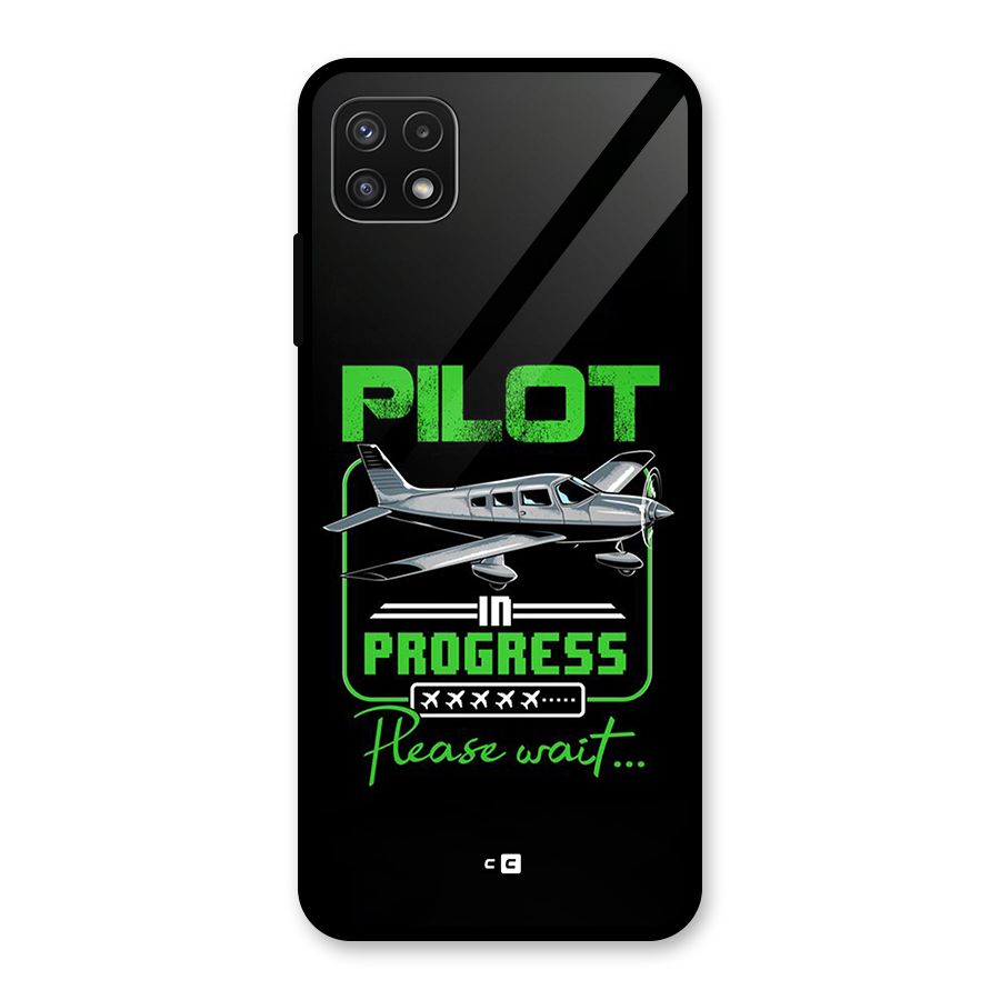 Pilot in Progress Glass Back Case for Galaxy A22 5G
