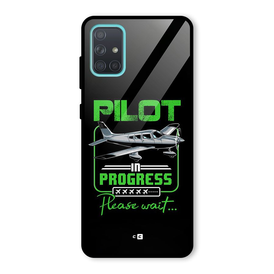 Pilot in Progress Glass Back Case for Galaxy A71
