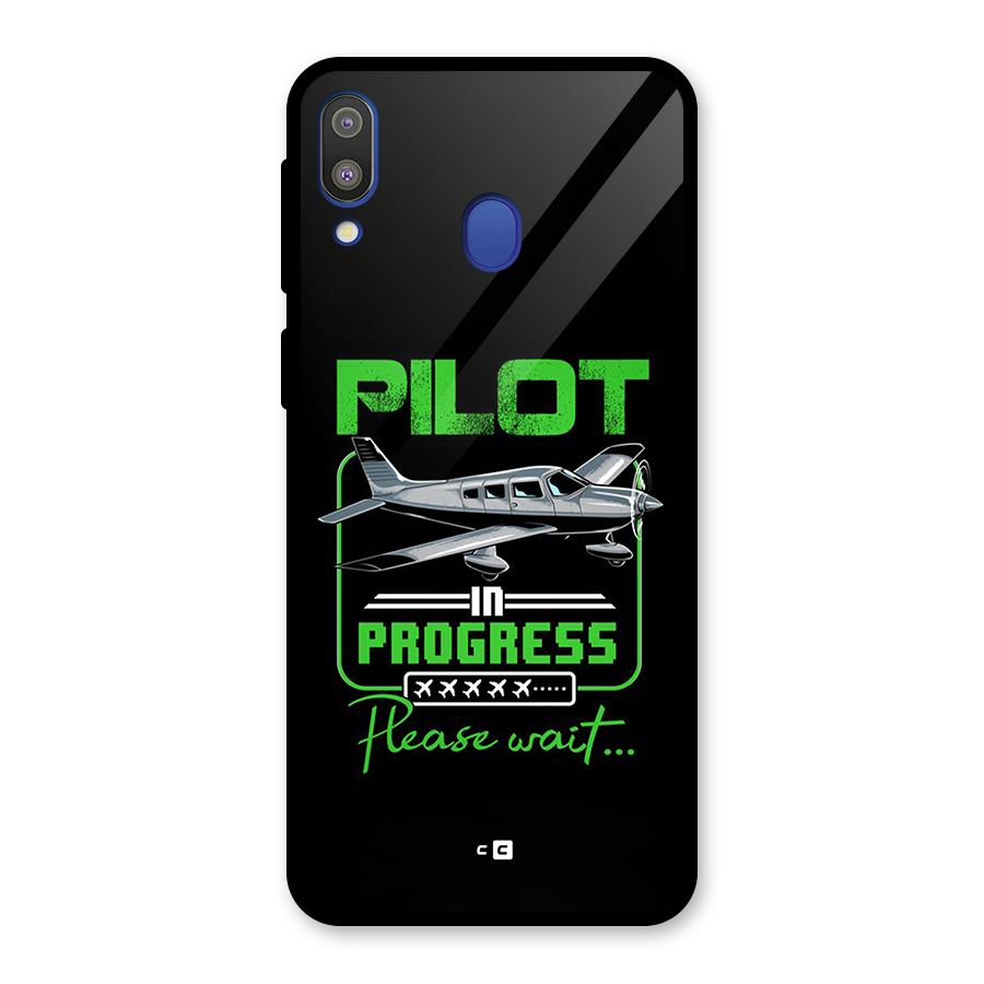Pilot in Progress Glass Back Case for Galaxy M20