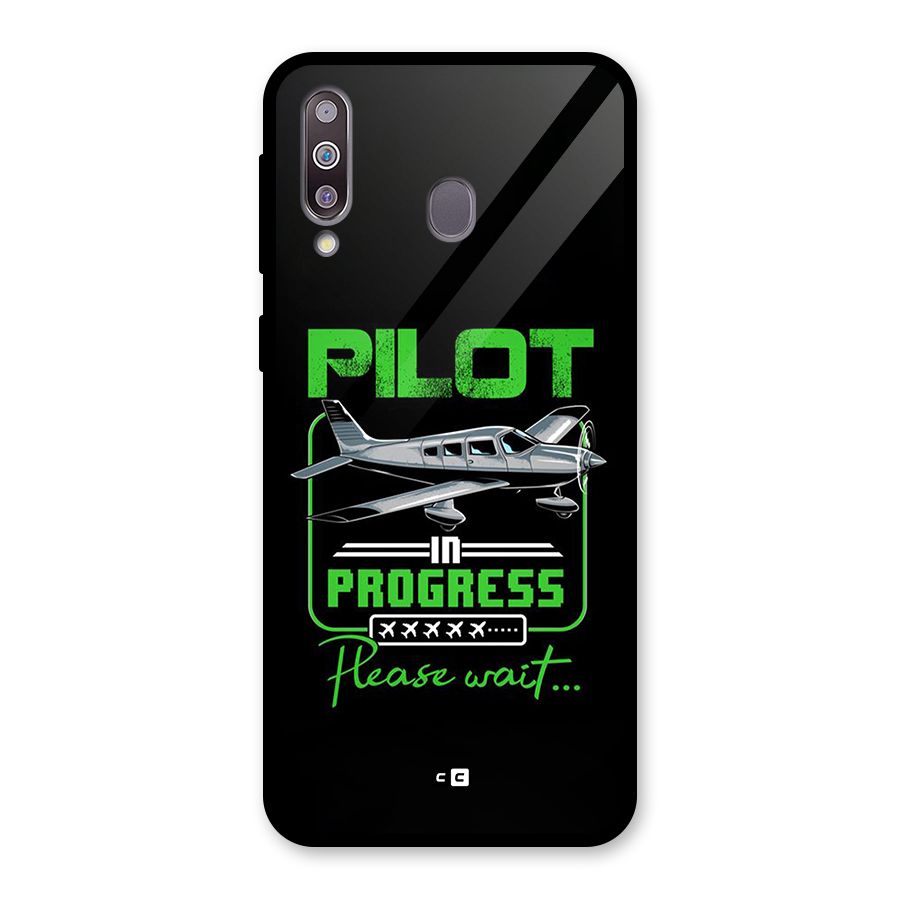 Pilot in Progress Glass Back Case for Galaxy M30