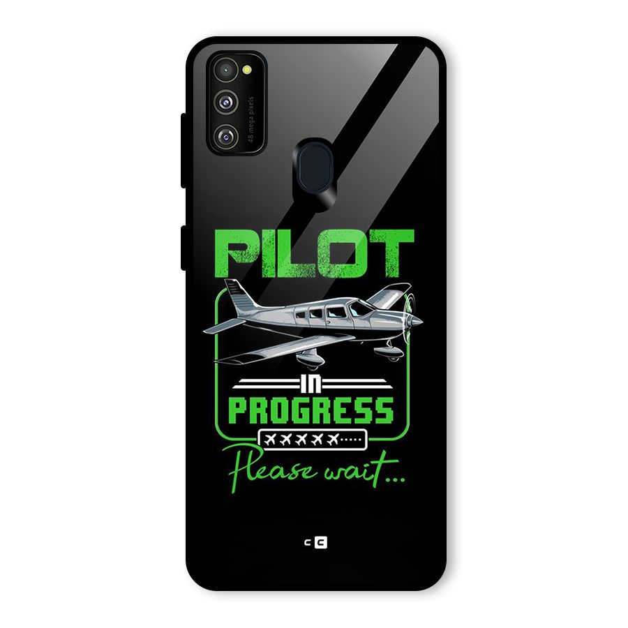 Pilot in Progress Glass Back Case for Galaxy M30s