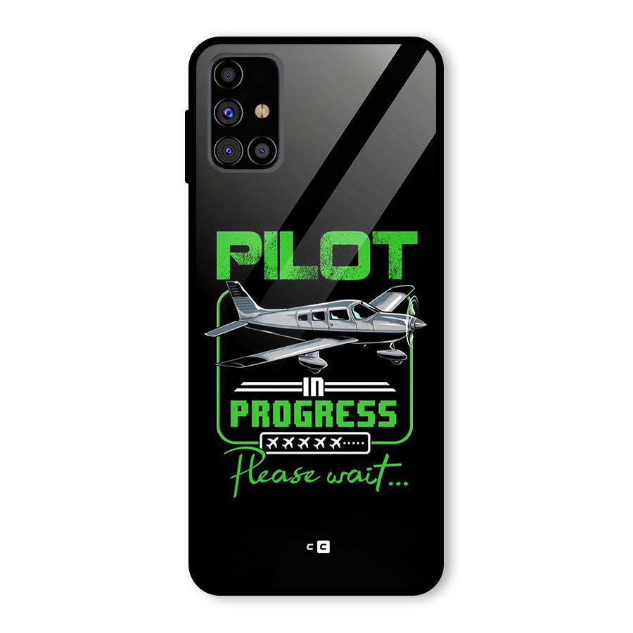 Pilot in Progress Glass Back Case for Galaxy M31s