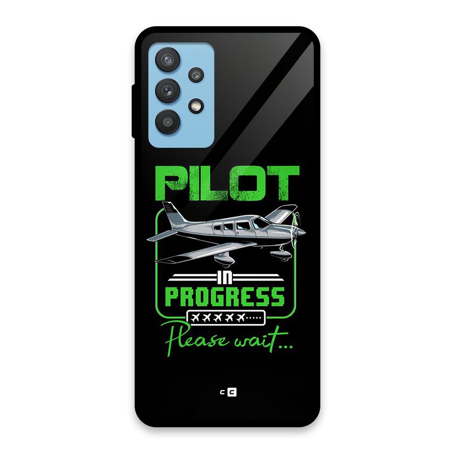 Pilot in Progress Glass Back Case for Galaxy M32 5G