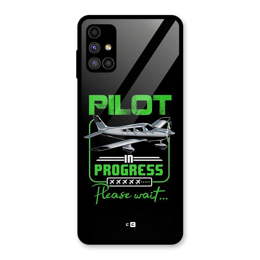 Pilot in Progress Glass Back Case for Galaxy M51