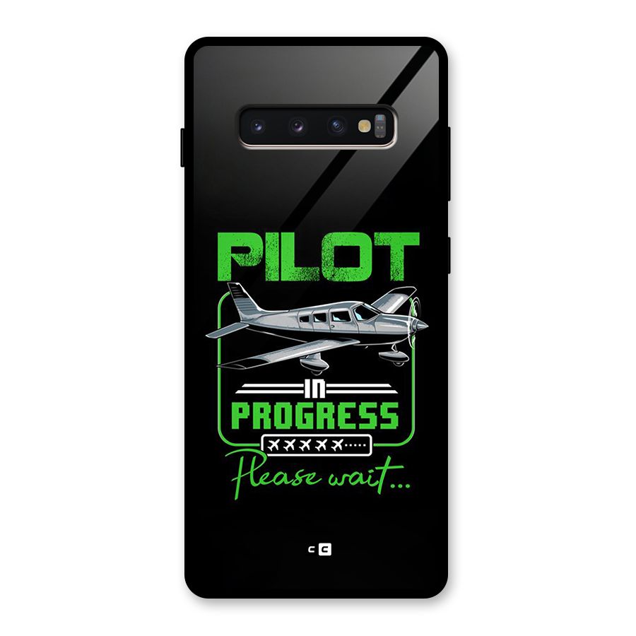 Pilot in Progress Glass Back Case for Galaxy S10 Plus