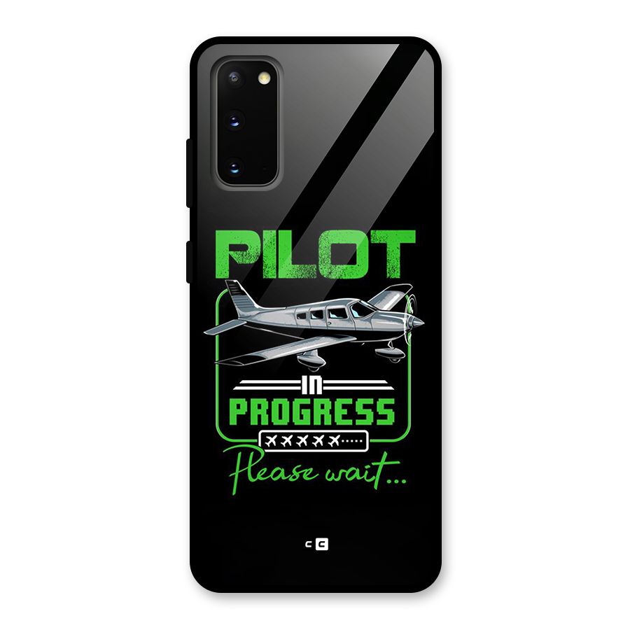 Pilot in Progress Glass Back Case for Galaxy S20