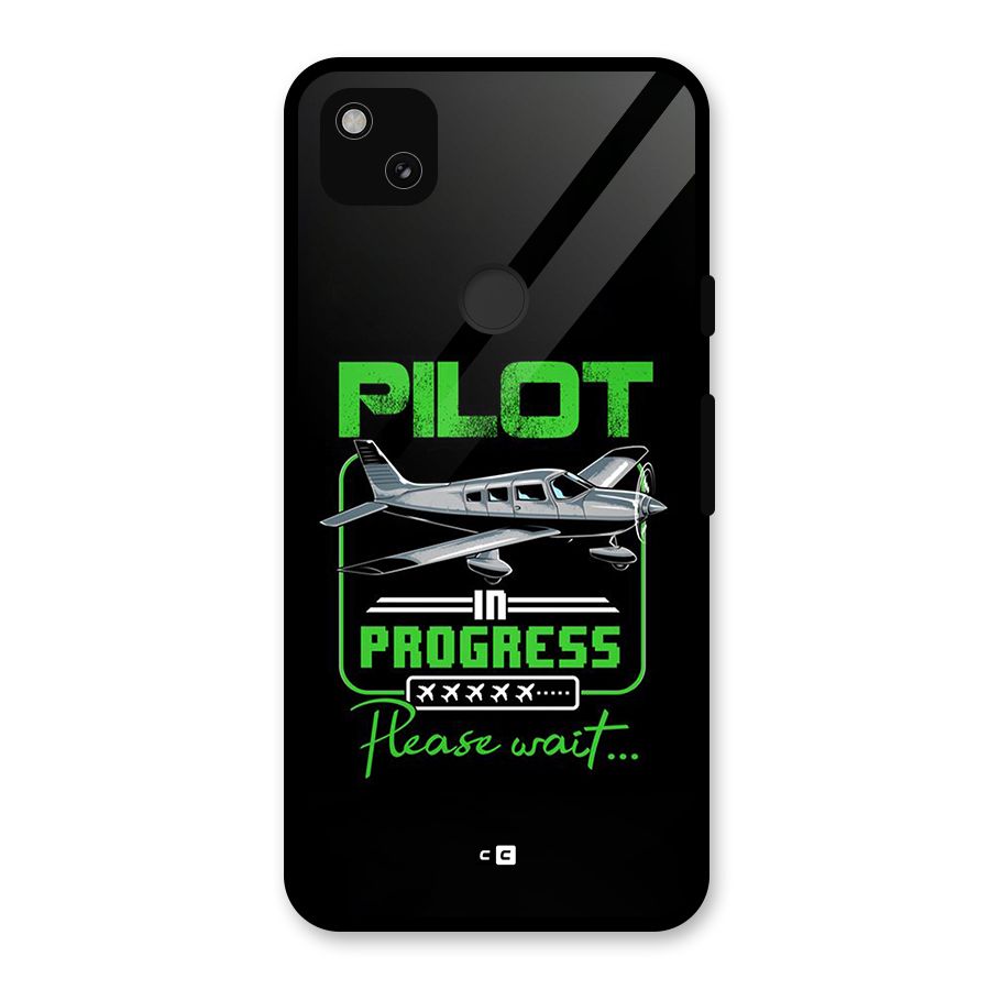 Pilot in Progress Glass Back Case for Google Pixel 4a