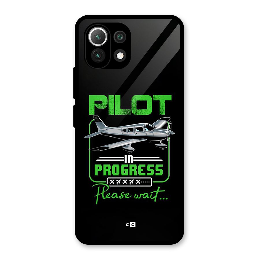 Pilot in Progress Glass Back Case for Mi 11 Lite