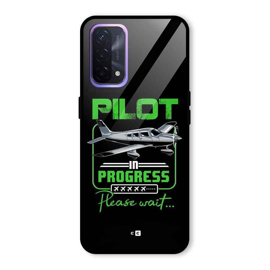 Pilot in Progress Glass Back Case for Oppo A74 5G