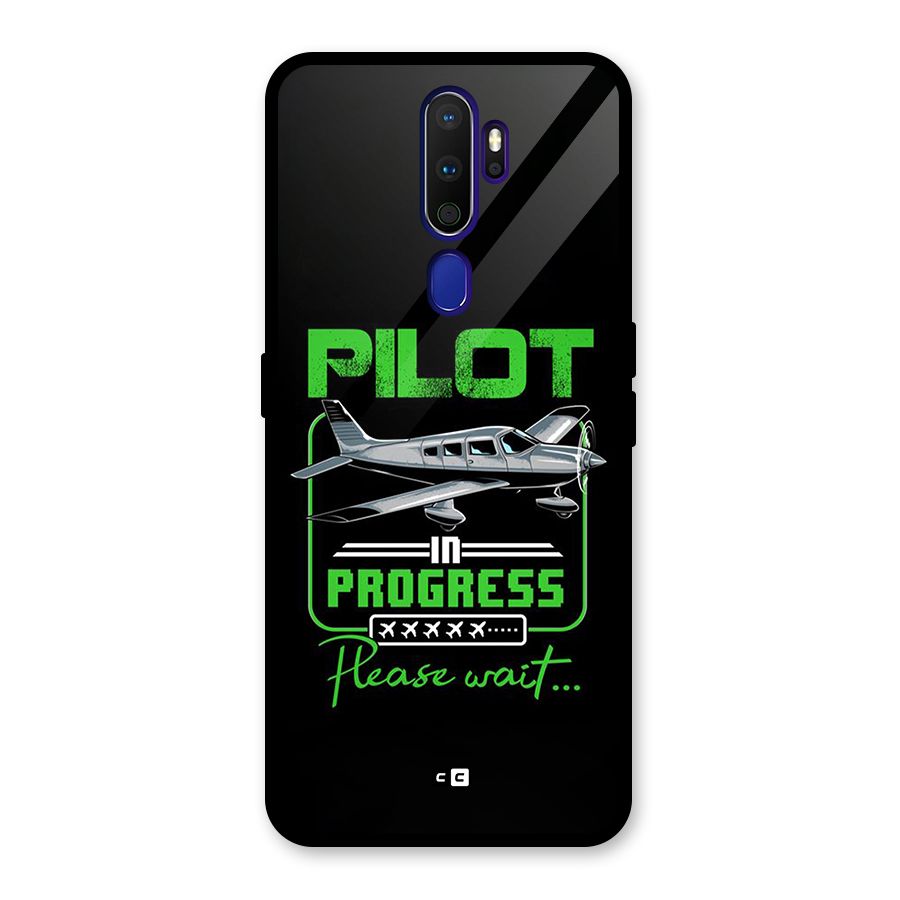 Pilot in Progress Glass Back Case for Oppo A9 (2020)