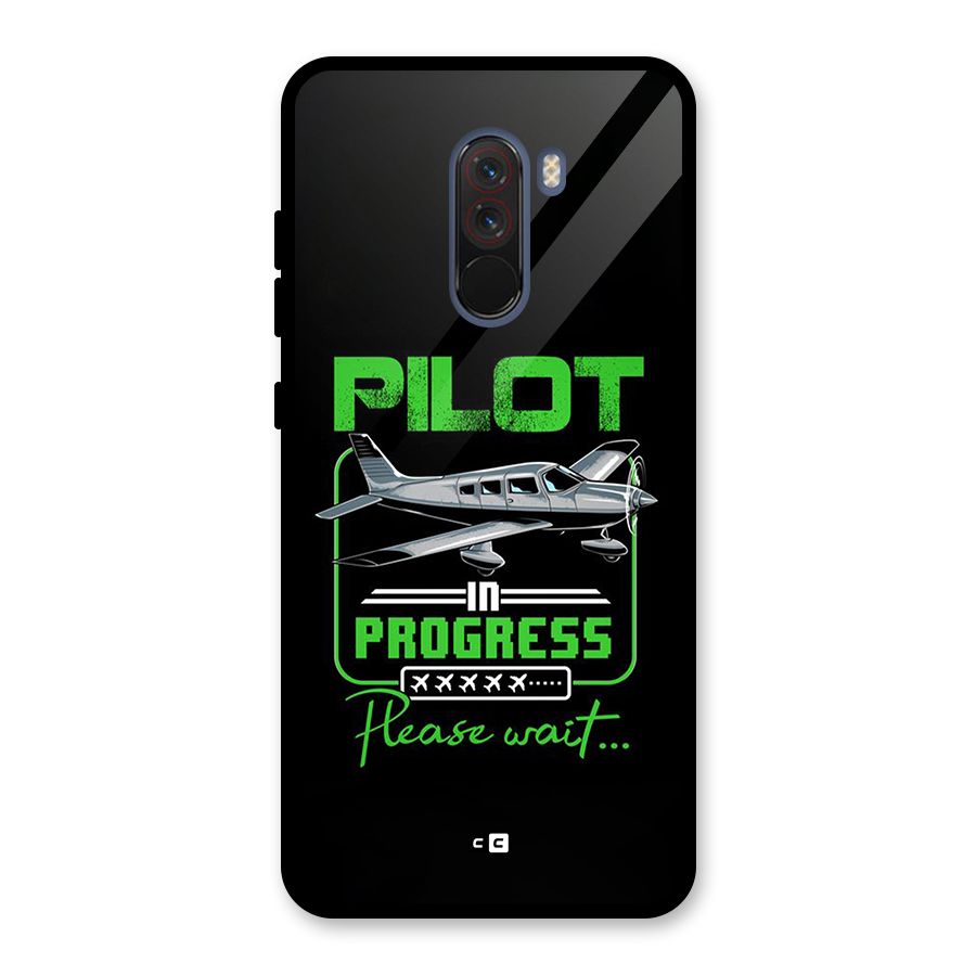 Pilot in Progress Glass Back Case for Poco F1