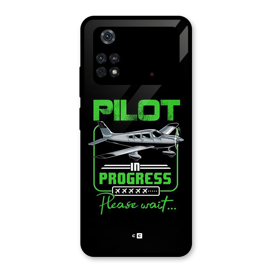 Pilot in Progress Glass Back Case for Poco M4 Pro 4G