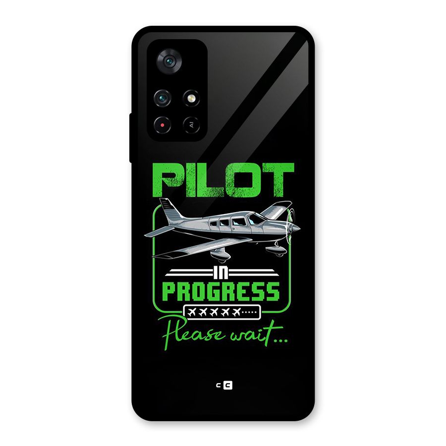 Pilot in Progress Glass Back Case for Poco M4 Pro 5G