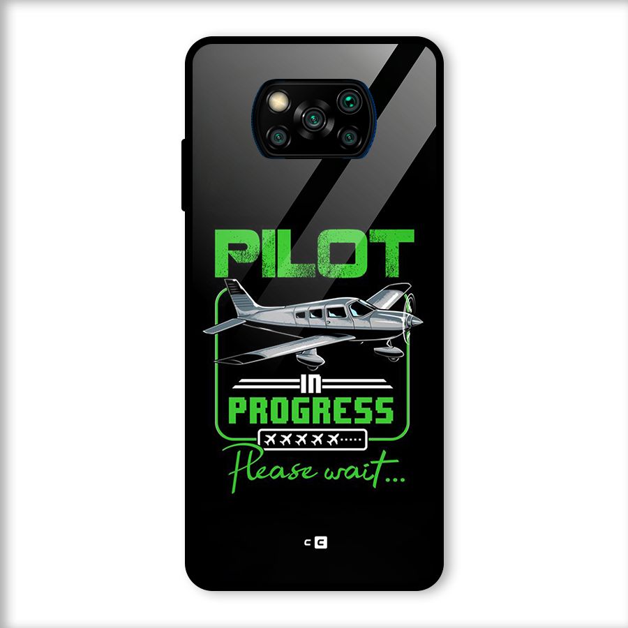 Pilot in Progress Glass Back Case for Poco X3