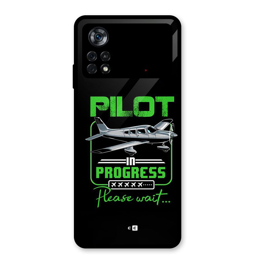 Pilot in Progress Glass Back Case for Poco X4 Pro 5G