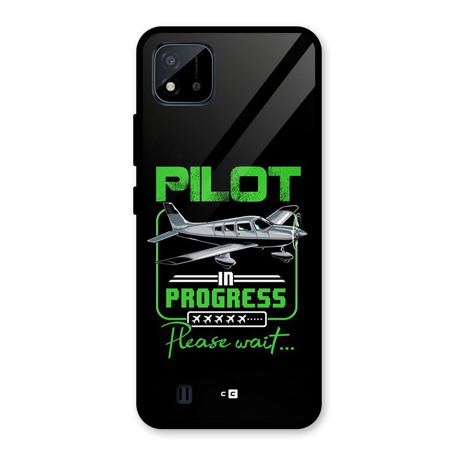 Pilot in Progress Glass Back Case for Realme C11 2021