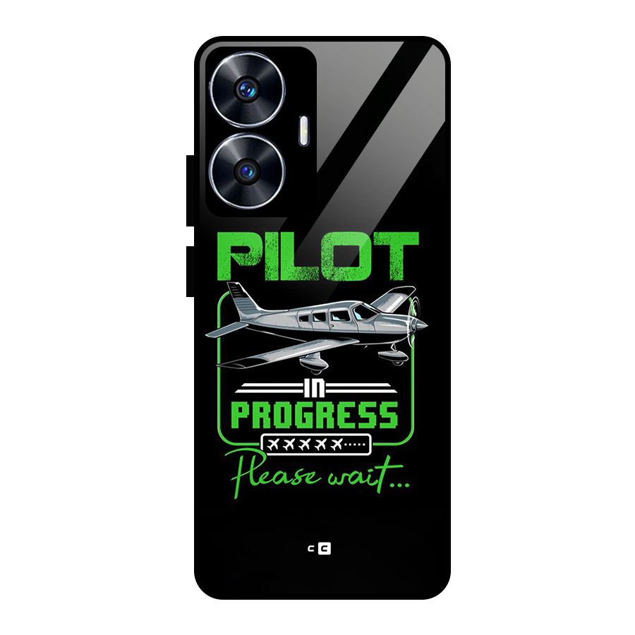 Pilot in Progress Glass Back Case for Realme Narzo N55