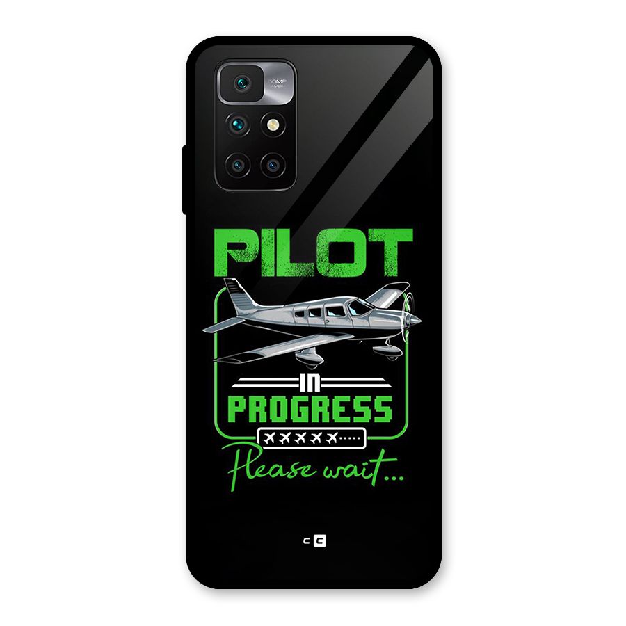 Pilot in Progress Glass Back Case for Redmi 10 Prime