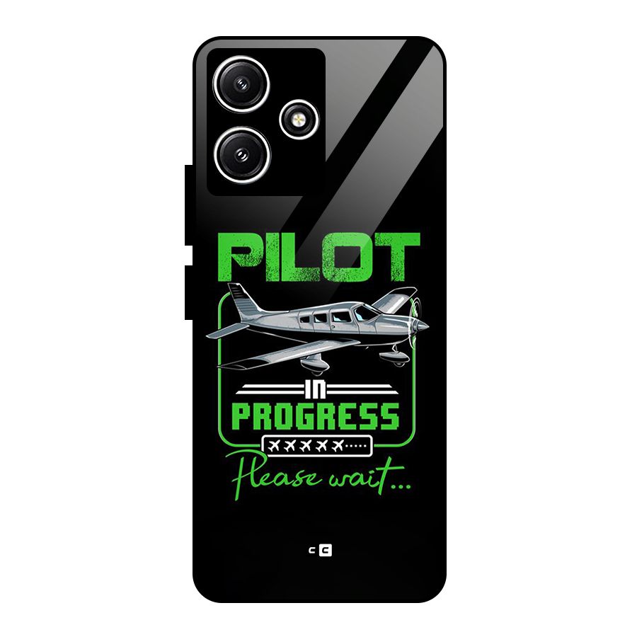 Pilot in Progress Glass Back Case for Redmi 12 5G