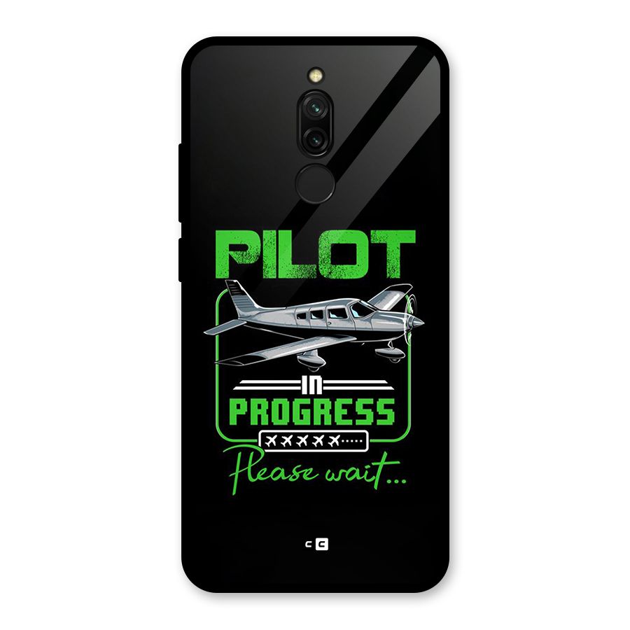 Pilot in Progress Glass Back Case for Redmi 8