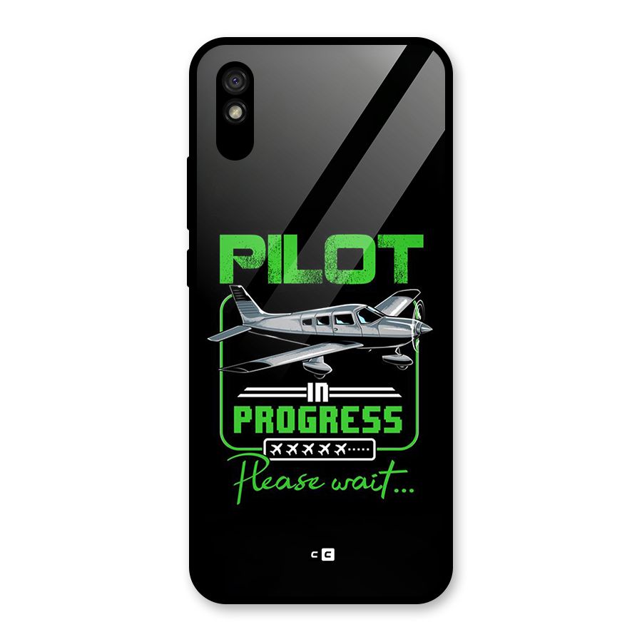 Pilot in Progress Glass Back Case for Redmi 9A