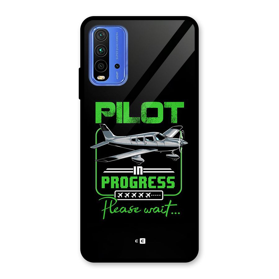 Pilot in Progress Glass Back Case for Redmi 9 Power