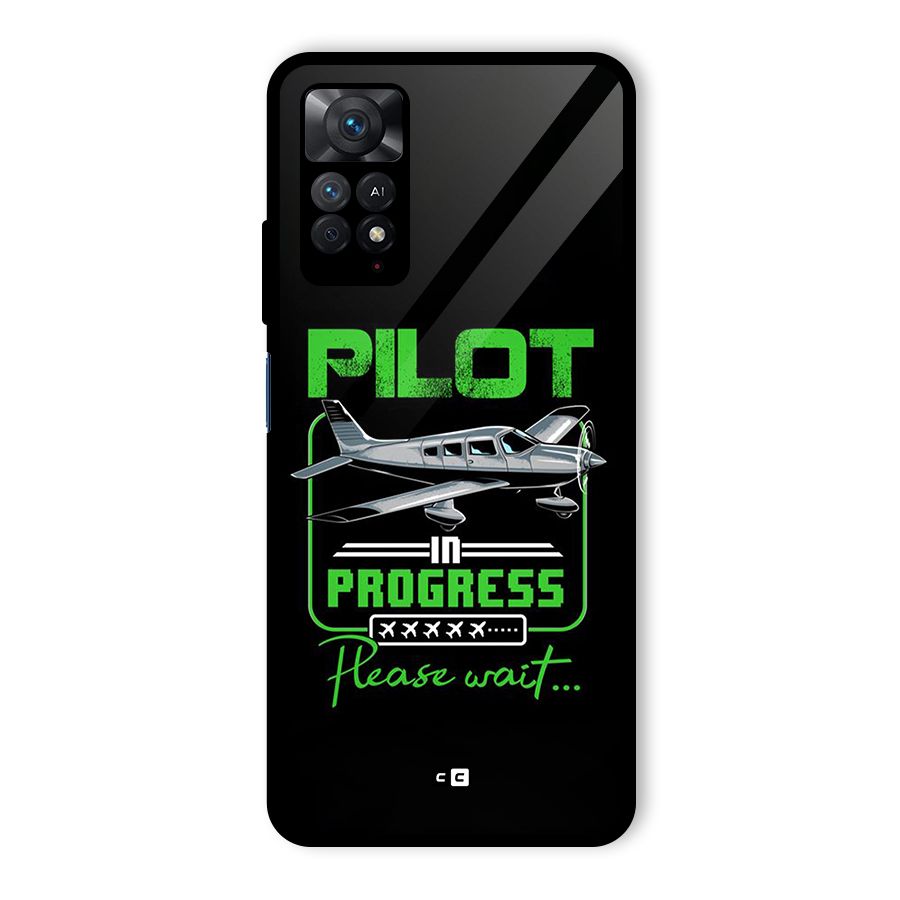 Pilot in Progress Glass Back Case for Redmi Note 11 Pro