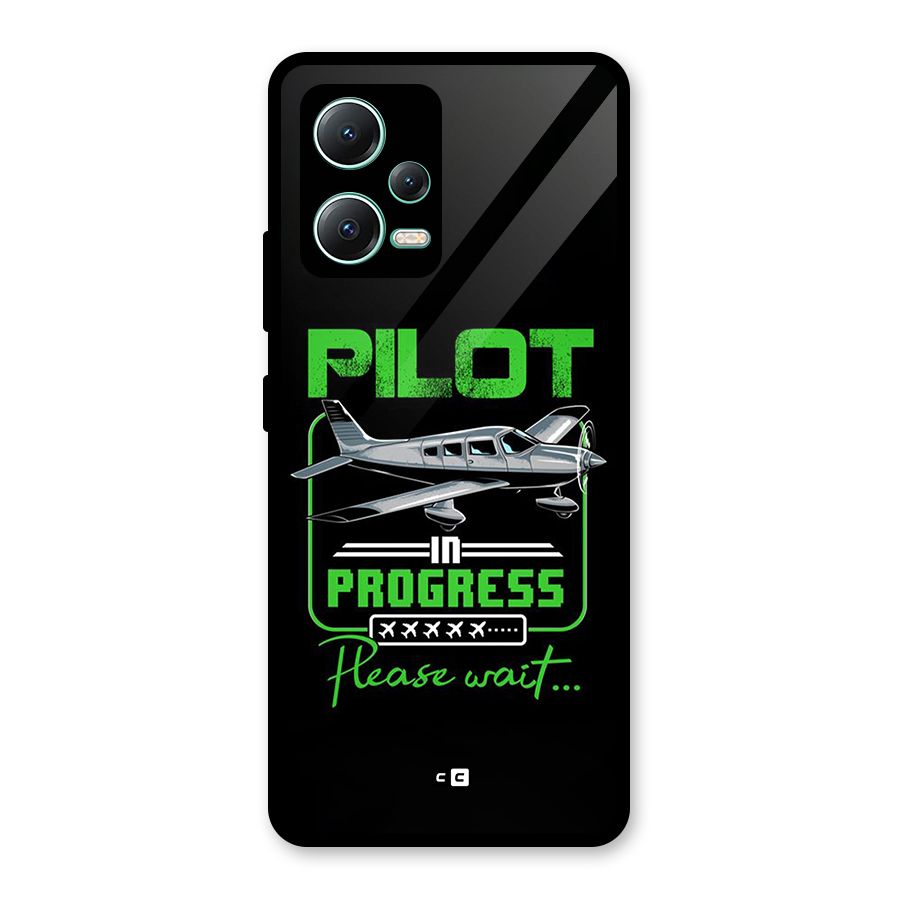 Pilot in Progress Glass Back Case for Redmi Note 12 5G