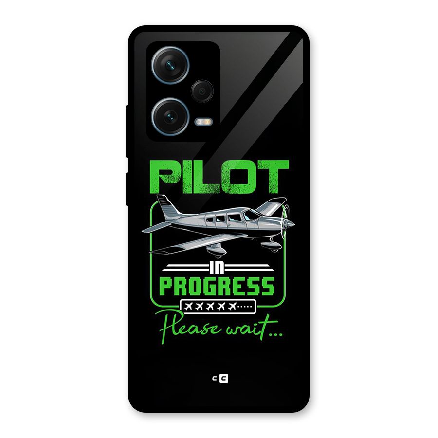 Pilot in Progress Glass Back Case for Redmi Note 12 Pro Plus 5G