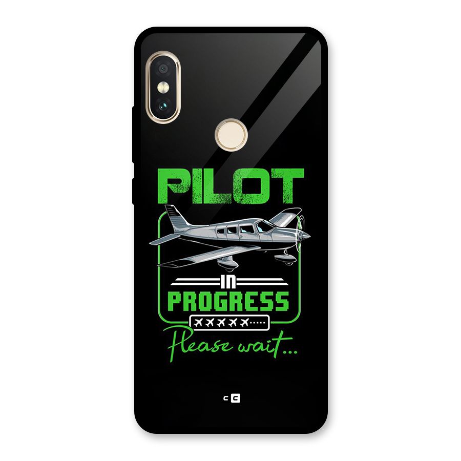 Pilot in Progress Glass Back Case for Redmi Note 5 Pro