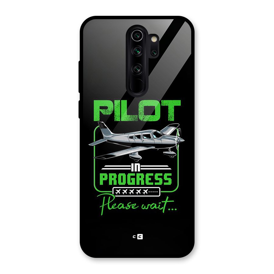 Pilot in Progress Glass Back Case for Redmi Note 8 Pro