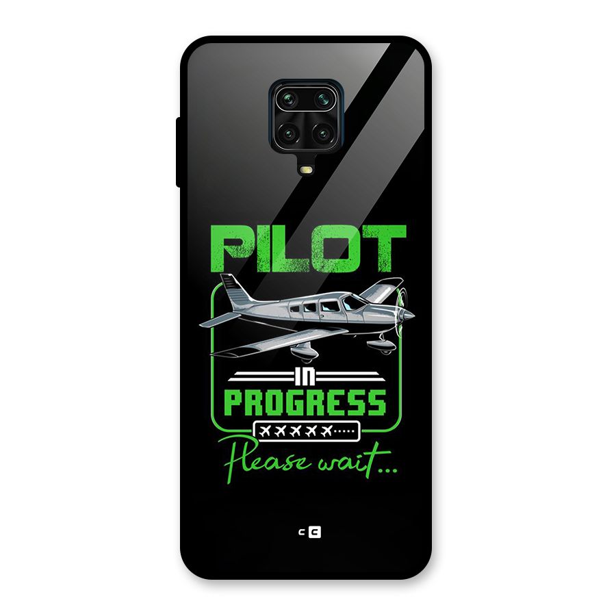 Pilot in Progress Glass Back Case for Redmi Note 9 Pro