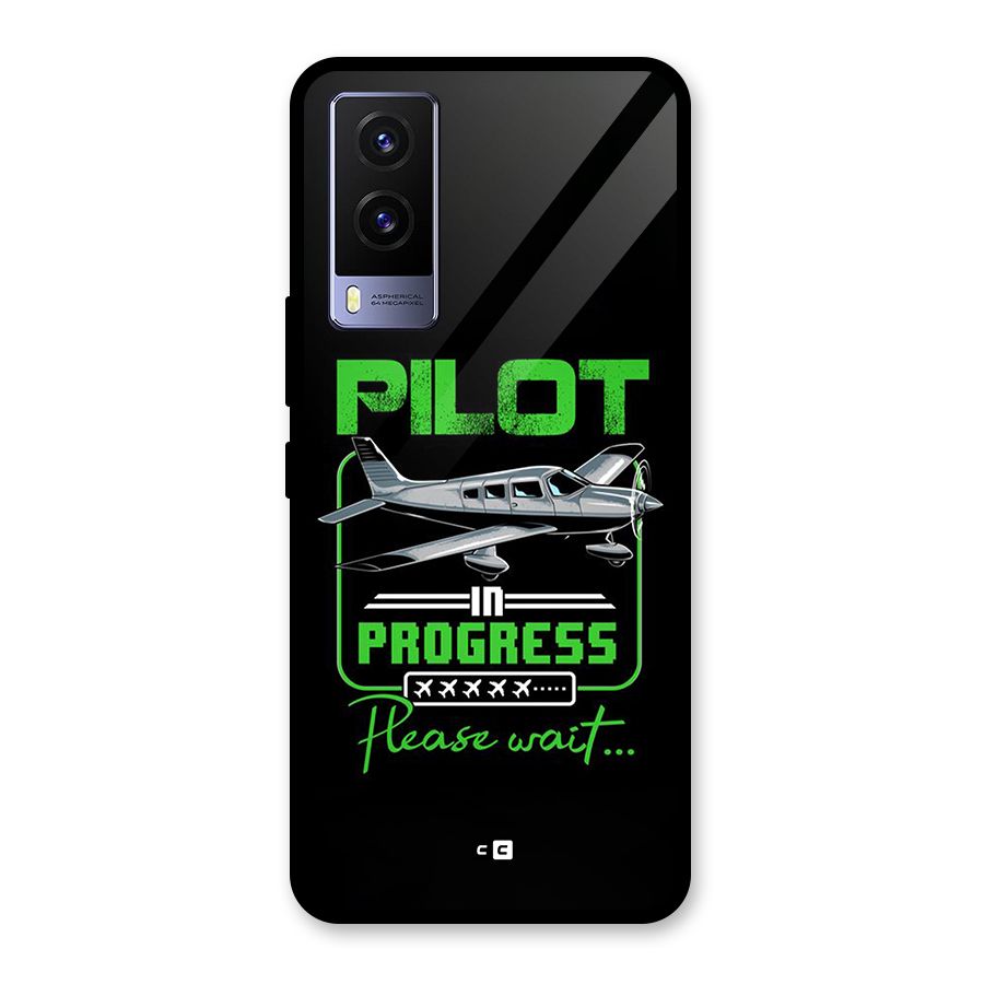 Pilot in Progress Glass Back Case for Vivo V21e 5G