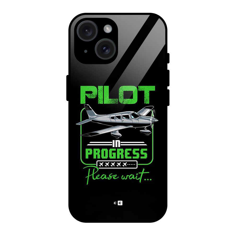 Pilot in Progress Glass Back Case for iPhone 15