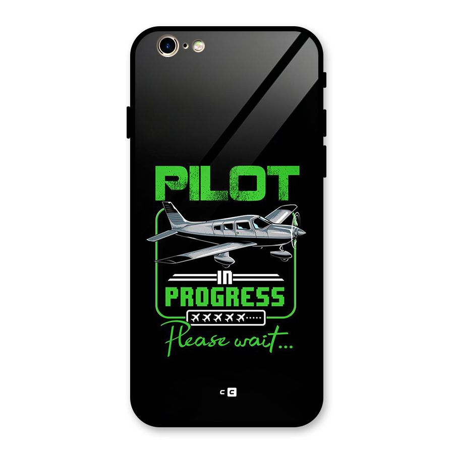 Pilot in Progress Glass Back Case for iPhone 6 6S