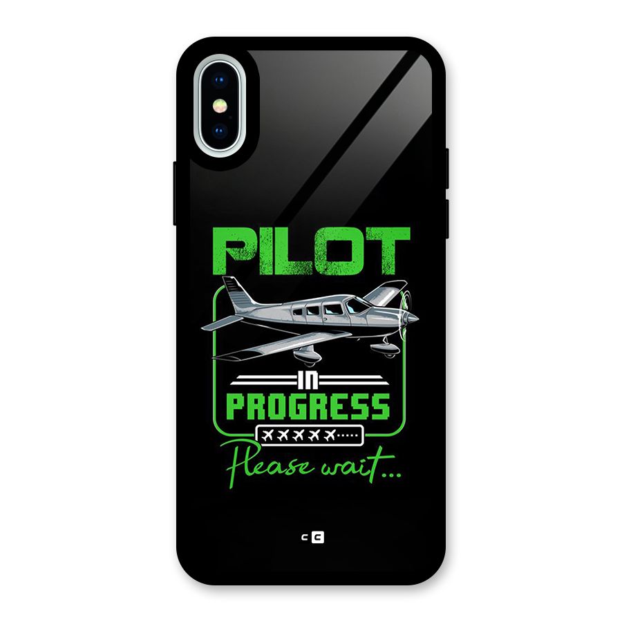 Pilot in Progress Glass Back Case for iPhone X