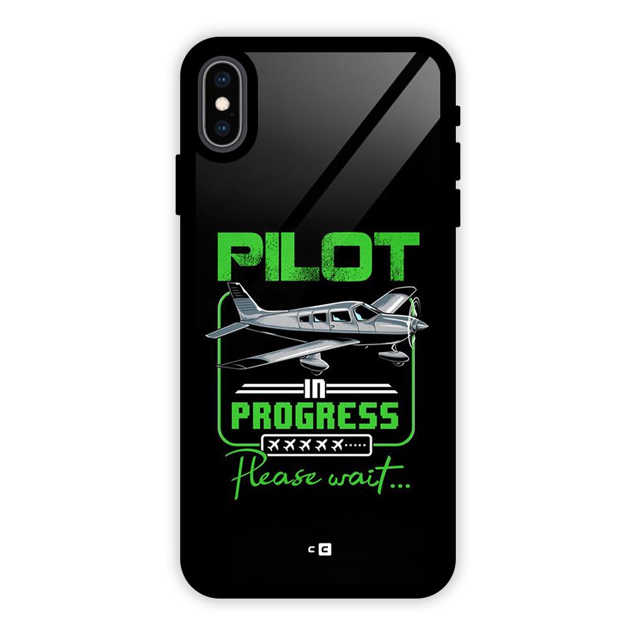 Pilot in Progress Glass Back Case for iPhone XS Max