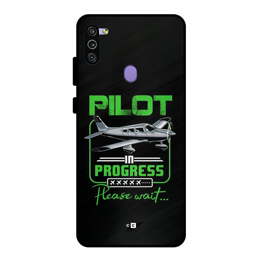 Pilot in Progress Metal Back Case for Galaxy M11