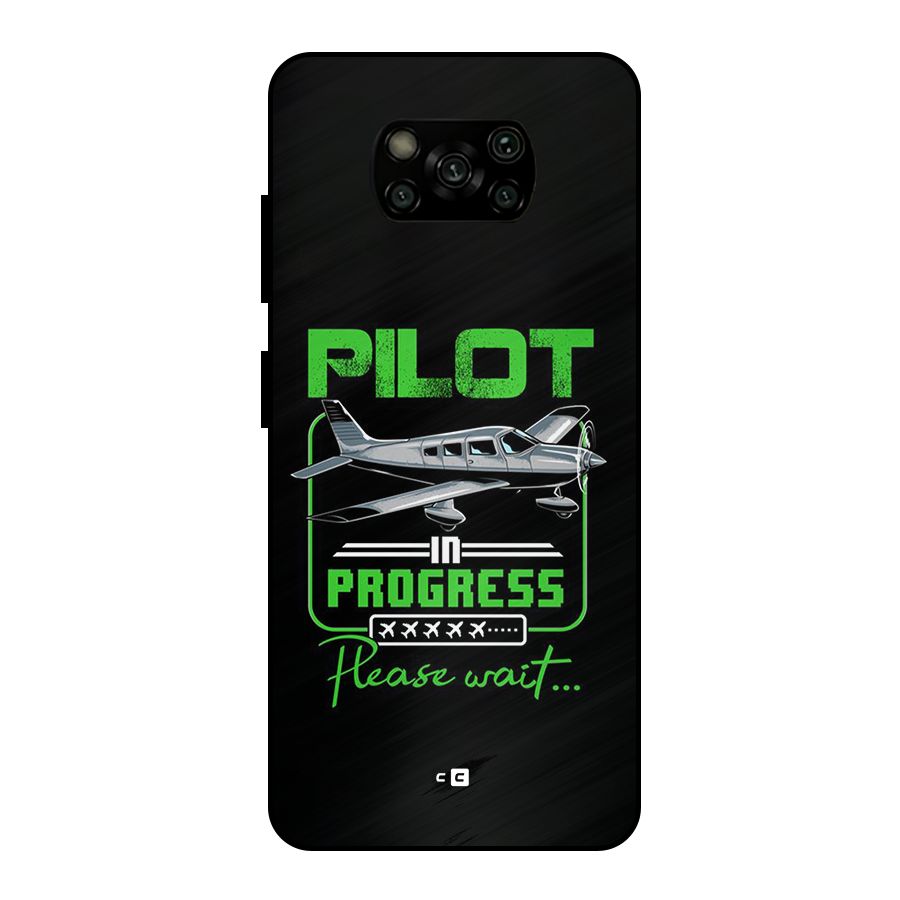 Pilot in Progress Metal Back Case for Poco X3