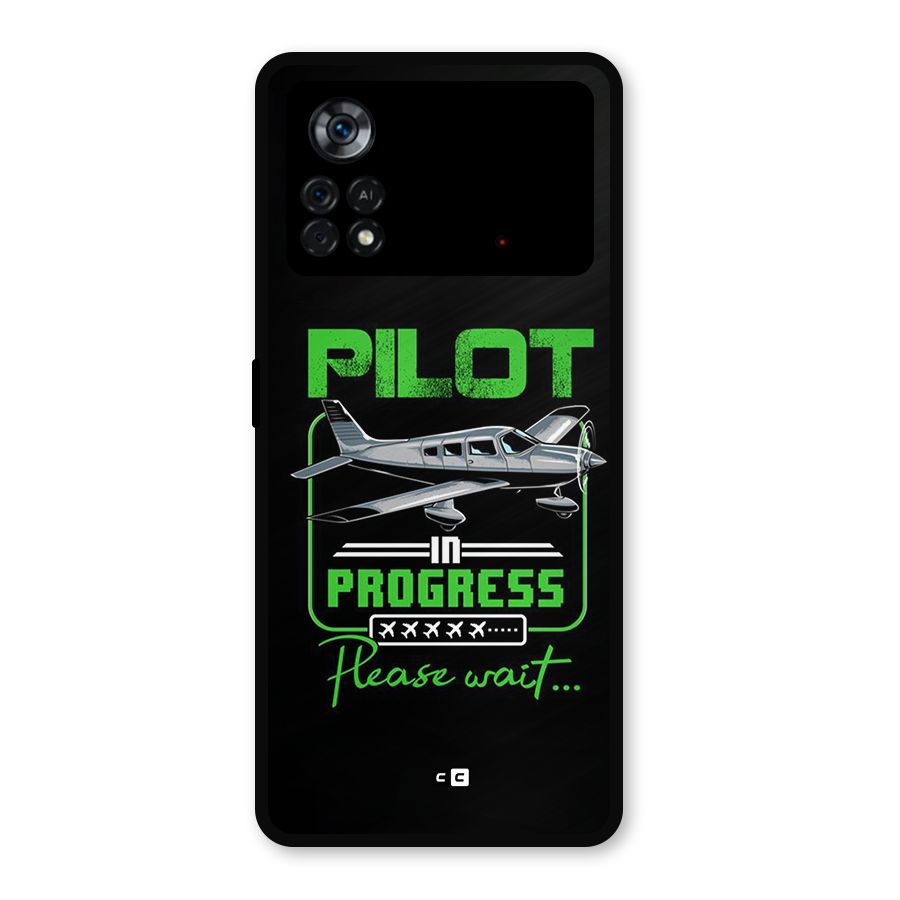 Pilot in Progress Metal Back Case for Poco X4 Pro 5G