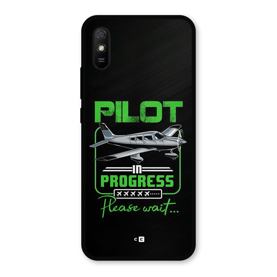 Pilot in Progress Metal Back Case for Redmi 9a