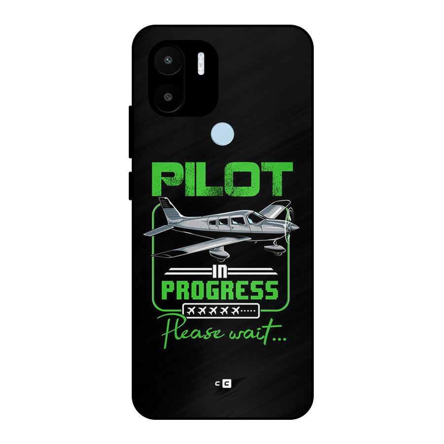 Pilot in Progress Metal Back Case for Redmi A1 Plus