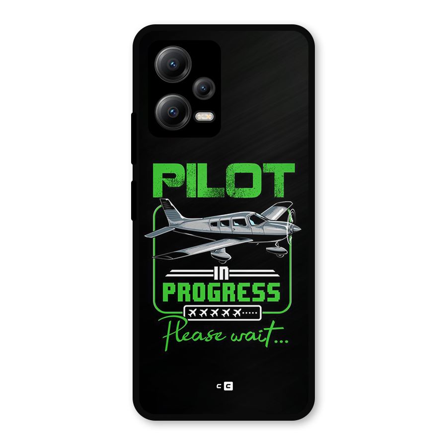 Pilot in Progress Metal Back Case for Redmi Note 12 5G