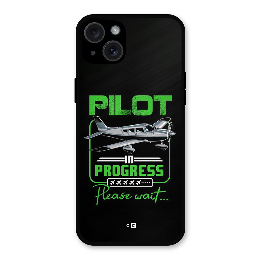 Pilot in Progress Metal Back Case for iPhone 15 Plus