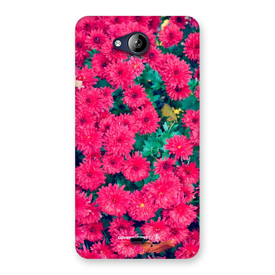 Pink Flowers Back Case for Canvas Play Q355